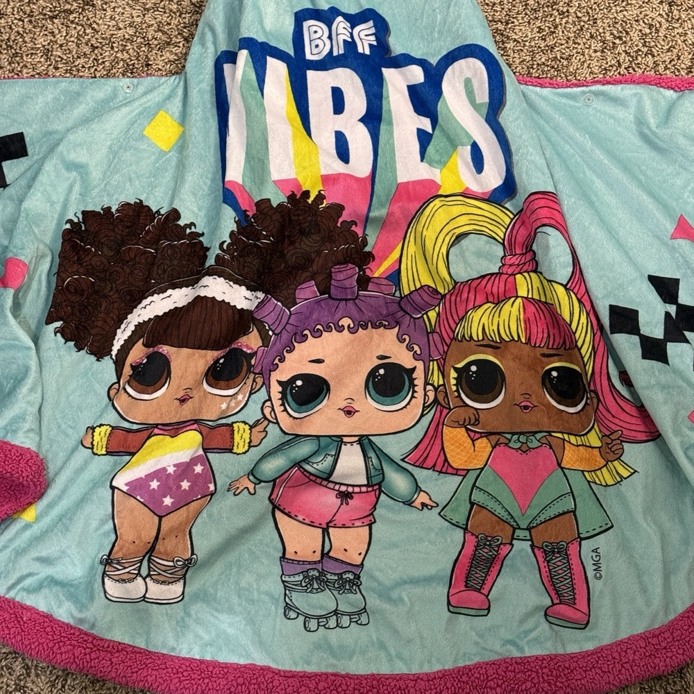 LOL Doll‎ Blanket Girl Polyester Multicolored Wrap Hooded